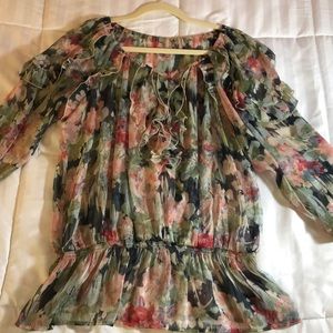 Anthro blouse but tag is cut off. Only worn twice.